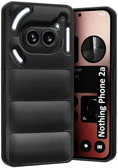 Nothing Phone 2a 5G | Matte Soft Case | Liquid Silicon | Puff Case for Nothing Phone 2a 5G with Camera Protection | (Black)