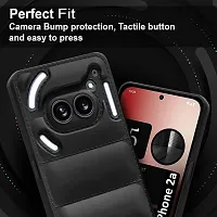 Nothing Phone 2a 5G | Matte Soft Case | Liquid Silicon | Puff Case for Nothing Phone 2a 5G with Camera Protection | (Black)-thumb3