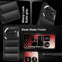 Nothing Phone 2a 5G | Matte Soft Case | Liquid Silicon | Puff Case for Nothing Phone 2a 5G with Camera Protection | (Black)-thumb4