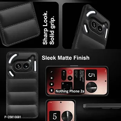 Nothing Phone 2a 5G | Matte Soft Case | Liquid Silicon | Puff Case for Nothing Phone 2a 5G with Camera Protection | (Black)-thumb5
