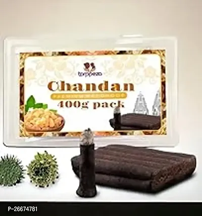 Aromatic Sandal Incense Dhoop Roll For Pooja And Meditation || Chandan Batti Wet Agarbatti Roll Stick For Religious Purposes || Pack Of 400 Grm (Chandan)-thumb0