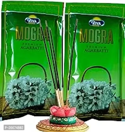 Agarbatti Mogra. 200+200=400 Stick Pooja, Pure Incense Sticks, Low Smoke Agarbatti With Essential Oils  Natural Fragrance For Home, Offices (2 Pack)