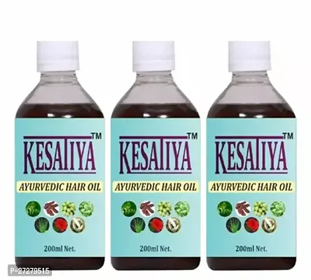 Kasatiya Ayurvedic Hair Oil- 200 ml Each , Pack Of 3-thumb0