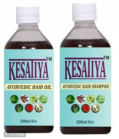 Kasatiya Ayurvedic Hair Shampoo And Hair Oil- 200 ml Each , Pack Of 2