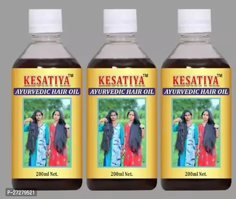 Kasatiya Ayurvedic Hair Oil- 200 ml Each , Pack Of 3