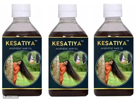 Kasatiya Ayurvedic Hair Oil- 200 ml Each , Pack Of 3-thumb0