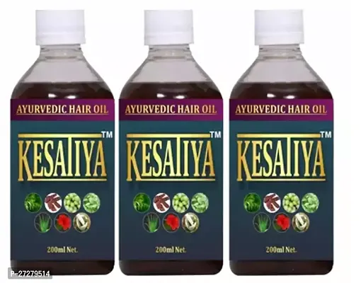 Kasatiya Ayurvedic Hair Oil- 200 ml Each , Pack Of 3