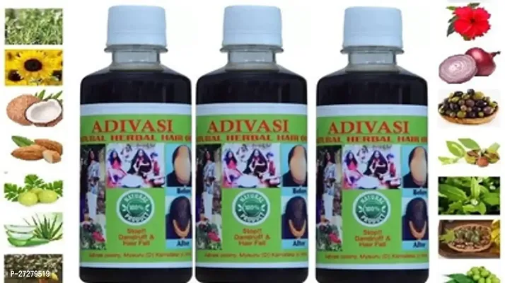 Adivasi Herbal Hair Oil- 250 ml Each, Pack Of 3