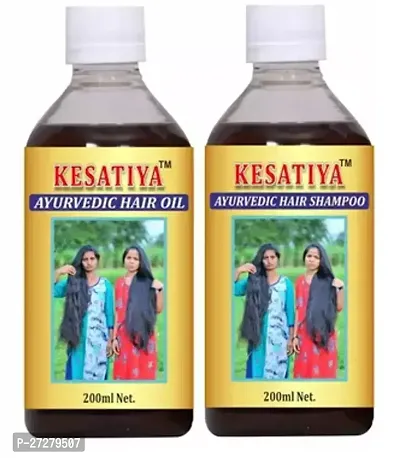 Kasatiya Ayurvedic Hair Shampoo And Hair Oil- 200 ml Each , Pack Of 2