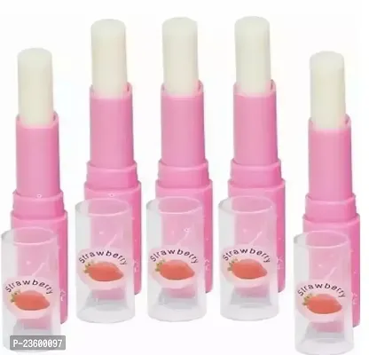 Pink Lip Balm Strawberry (Pack Of 05)-thumb0