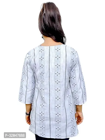 Stylish Cotton Blend Short Kurta For Women-thumb2