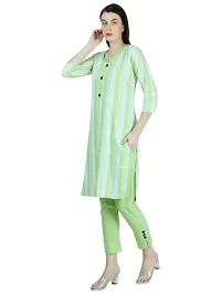 Classic Khadi Cotton Printed Kurta Bottom Set for Women-thumb1