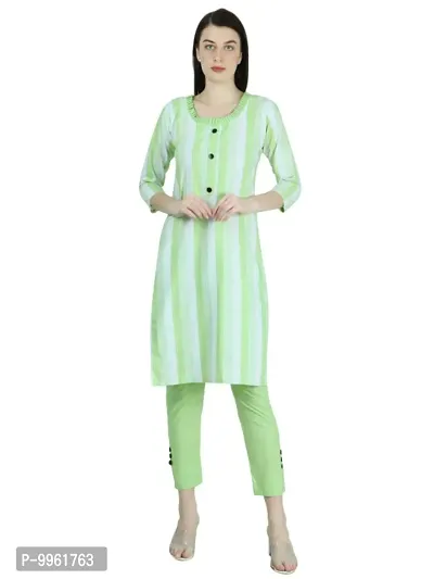 Classic Khadi Cotton Printed Kurta Bottom Set for Women-thumb0