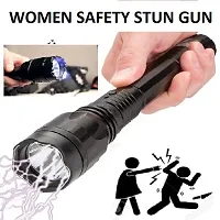 1101 Metal Stun Gun LED Tactical Rechargeable Flashlight Self Defense Electric Shock Torch-thumb1