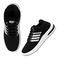 Trendy Sports Shoes Lace-Up Lightweight Black Shoes For Women-thumb1
