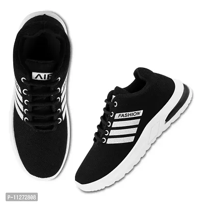 Trendy Sports Shoes Lace-Up Lightweight Black Shoes For Women-thumb2
