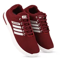 Trendy Sports Shoes Lace-Up Lightweight Maroon Shoes For Women-thumb1