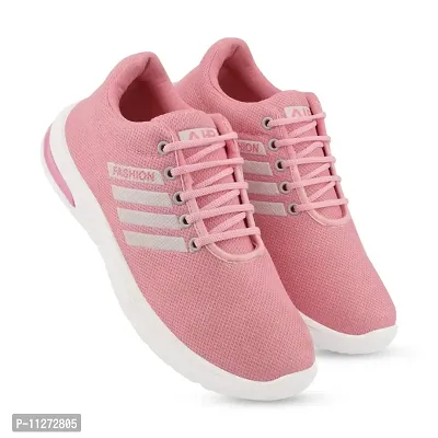 Trendy Sports Shoes Lace-Up Lightweight Pink Shoes For Women-thumb2