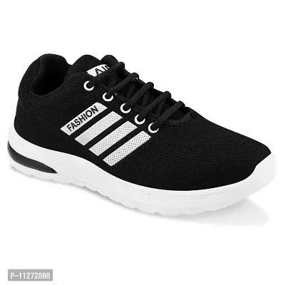 Trendy Sports Shoes Lace-Up Lightweight Black Shoes For Women-thumb3