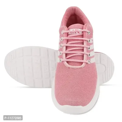 Trendy Sports Shoes Lace-Up Lightweight Pink Shoes For Women-thumb3
