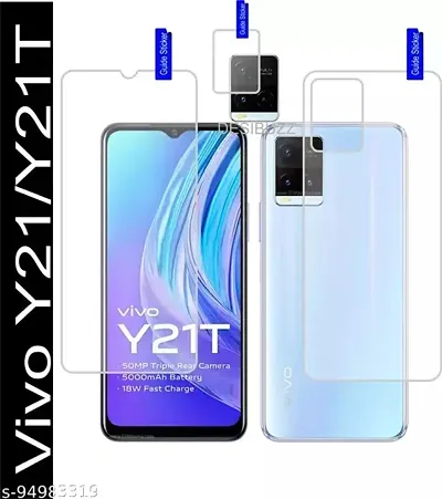 Vivo Y21, Vivo Y21T, Vivo Y21A/ Y21e Front and Back Tempered Glass,{9H Flexible},Smartphone Screen Protector ,Vivo Y21, Tempered Glass Screen GuardVivo Y21T, Privacy Tempered Glass Vivo Y21A/ Y21e Cam