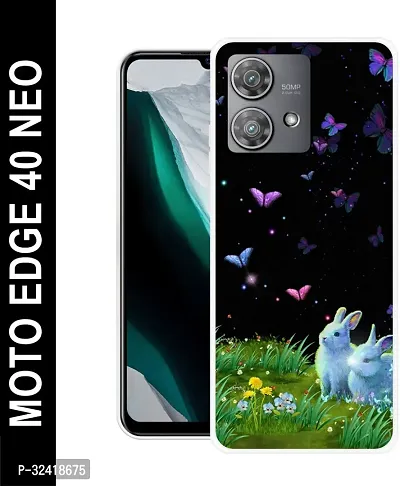 CUTECASE Back Cover for Motorola Moto Edge 40 Neo  Moto Edge 40 Neo Back Cover Multicolor Dual Protection Silicon