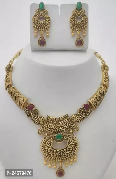 Elegant Copper Jewellery Set For Women