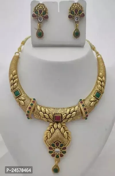 Elegant Brass Jewellery Set For Women