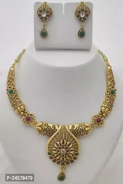 Elegant Copper Jewellery Set For Women