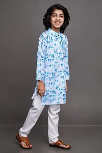 Vesham White Cotton Kurta Pajama Set for Boy's-thumb3