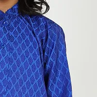 Vesham Cotton Silk Kurta Pajama Set For Boys Kids | Sherwani Style Kurta Paijama-thumb1