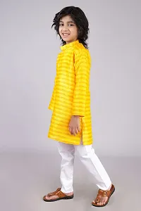 Vesham Cotton Silk Kurta Pajama Set For Boys Kids | Sherwani Style Kurta Paijama-thumb3