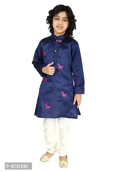 Vesham Cotton Silk Kurta Pajama Set For Boys Kids | Sherwani Style Kurta Paijama