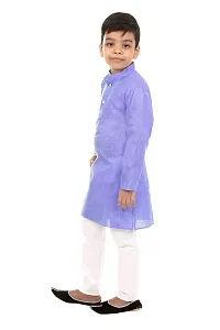 Vesh Kurta Pajama Set for Boys, Cotton Blended, Orange-thumb1