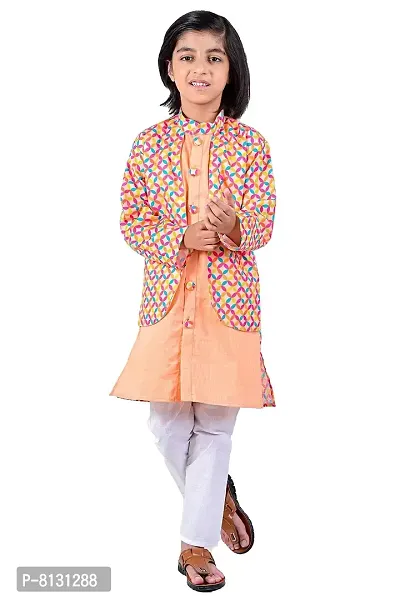 Vesham Cotton Kurta Pajama Set For Boys Kids | Sherwani Style Kurta Paijama