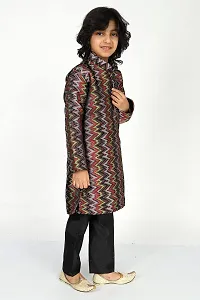 Vesham Cotton Silk Kurta Pajama Set For Boys Kids | Sherwani Style Kurta Paijama-thumb3