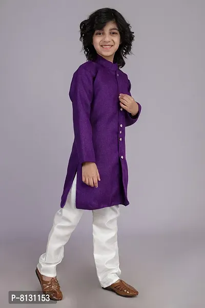 Vesham Kurta Style Shearwani  Pajama Set for Boy's-thumb4