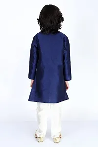 Vesham Cotton Silk Kurta Pajama Set For Boys Kids | Sherwani Style Kurta Paijama-thumb2