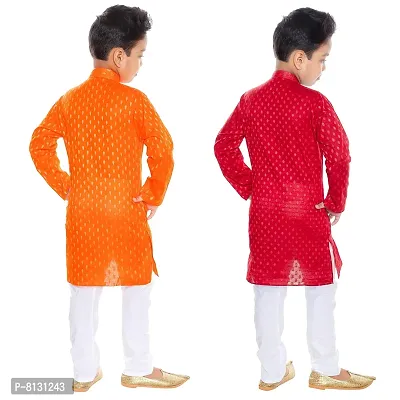 Vesh Cotton Kurta Pajama Set For Boys Kids-thumb2