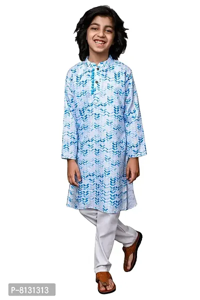 Vesham White Cotton Kurta Pajama Set for Boy's-thumb0