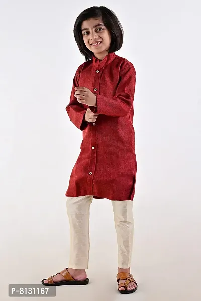 Vesham Kurta Style Shearwani & Pajama Set for Boy's-thumb4