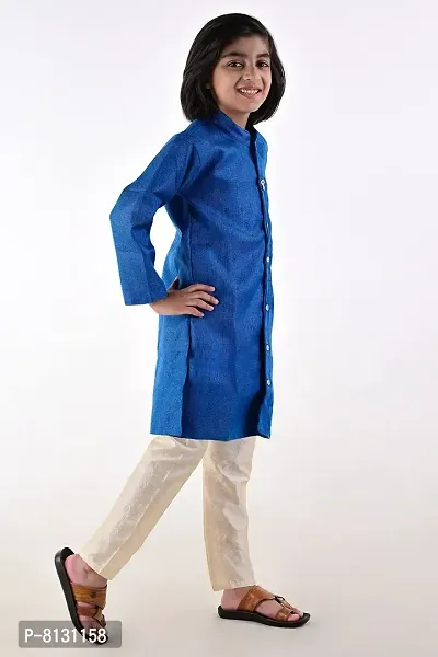 Vesham Kurta Style Shearwani & Pajama Set for Boy's-thumb3