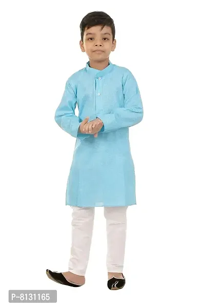 Vesh Kurta Pajama Set for Boys, Cotton Blended, Orange-thumb0