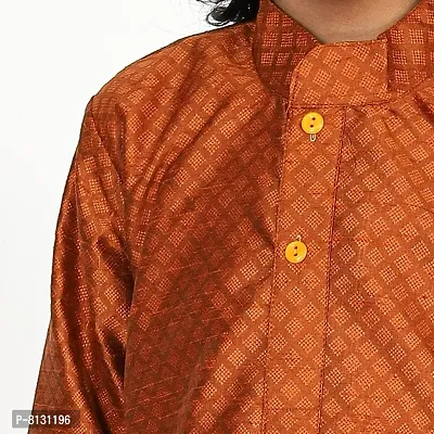 Vesham Cotton Silk Kurta Pajama Set For Boys Kids | Sherwani Style Kurta Paijama-thumb2