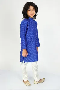 Vesham Cotton Silk Kurta Pajama Set For Boys Kids | Sherwani Style Kurta Paijama-thumb4
