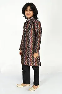 Vesham Cotton Silk Kurta Pajama Set For Boys Kids | Sherwani Style Kurta Paijama-thumb2