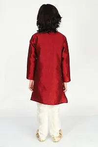 Vesham Cotton Silk Kurta Pajama Set For Boys Kids | Sherwani Style Kurta Paijama-thumb2