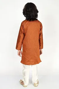 Vesham Cotton Silk Kurta Pajama Set For Boys Kids | Sherwani Style Kurta Paijama-thumb2