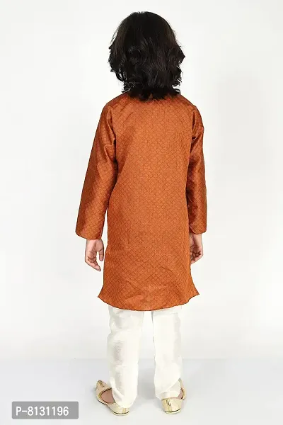 Vesham Cotton Silk Kurta Pajama Set For Boys Kids | Sherwani Style Kurta Paijama-thumb3