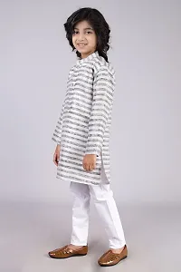 Vesham Cotton Silk Kurta Pajama Set For Boys Kids | Sherwani Style Kurta Paijama-thumb3